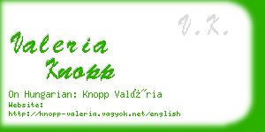 valeria knopp business card